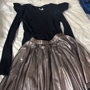Zara Black and Silver Top
